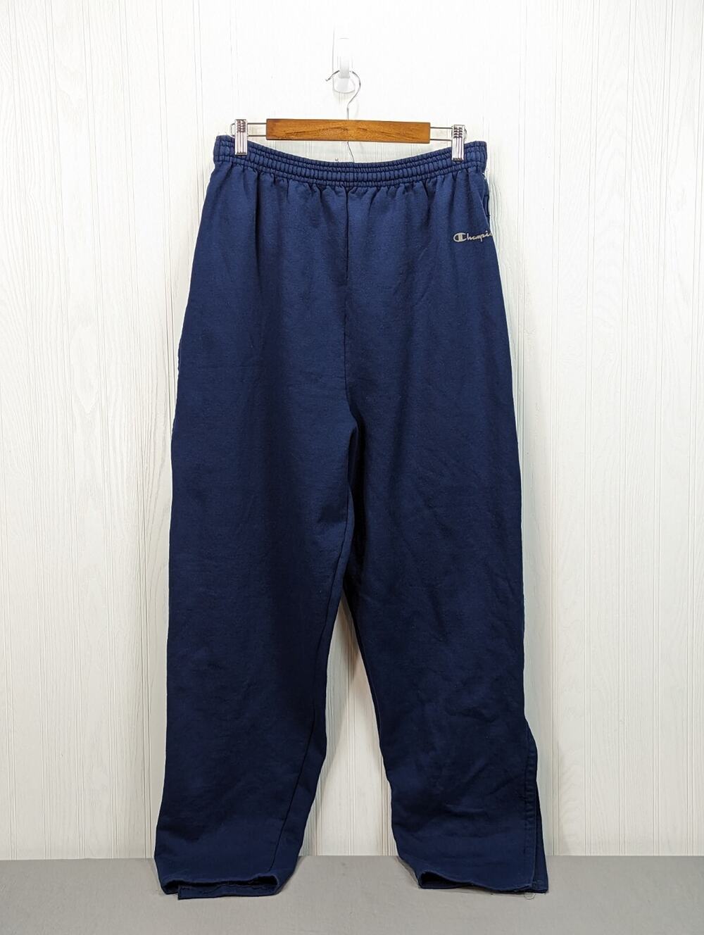 Champion Vintage Men's 90s Sweatpants Blue Snap Tear Away Size XXL Cotton Blend